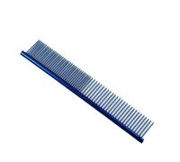 Zambuph Suministros para mascotas, peine reutilizable para perros, nudo de acero inoxidable, accesorios de aseo para baño, rastrillos, herramienta limpieza, herramientas belleza, azul