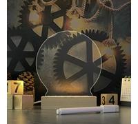 Zambuph Tableros decorativos Chiara con soporte para notas acrílico transparente, tablero acrílico de borrado en seco con tablero ligero para notas con soporte, tres