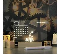 Zambuph Tableros decorativos Chiara con soporte para notas acrílico transparente, tablero acrílico de borrado en seco con tablero ligero para notas con soporte, cinco