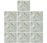 Zambuph Transforma tu espacio con pegatinas 3D para azulejos de pared en verde salvia: autoadhesivas e impermeables para espejos de cocina, Verde grisáceo (10 piezas)