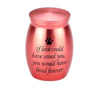 Zambuph Urna de Metal Que simboliza la vitalidad. S Urna Mascota para Necesidades Conmemorativas Animal De Acero. Preservar el Almacenamiento conmemorativo la Memoria, Oro Rosa