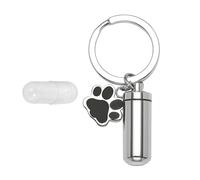 Zambuph Urnas de Acero para Mascotas: Paz y Tranquilidad con un Hermoso Recuerdo para Cenizas de Mascotas. Sus Seres Queridos Pueden IR adonde quieran. Urnas Cenizas para, Llavero, 2.8 x 1.1 cm