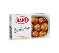 Zamburiñas en Salsa Vieira DANI 111g - Conserva Gourmet de Zamburiña Tierna y Jugosa, Receta Tradicional Gallega, Marisco en Salsa Lista para Consumir
