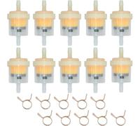 ZAMDOE 10 Uds Filtro de combustible en línea de gas universal de 5 mm Filtro de combustible para mini moto Filtro de gasolina para motocicleta para cortacésped Scooter Motocicleta ATV Quad Go Karts