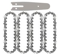 ZAMDOE 4 pcs Cadenas para Motosierra de 4 Pulgadas 28 eslabones Paso de 1/4" Motosierra podadora para Stihl GTA 26 Calibre de 0.043" 1.1 mm Barra guía 71 PM3 28 3670 005 0028 para Cortar Madera