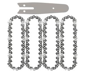 ZAMDOE 4 pcs Cadenas para Motosierra de 4 Pulgadas 28 eslabones Paso de 1/4" Motosierra podadora para Stihl GTA 26 Calibre de 0.043" 1.1 mm Barra guía 71 PM3 28 3670 005 0028 para Cortar Madera
