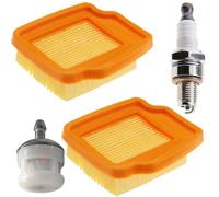 ZAMDOE 4149 141 0300 Filtros de Aire para cortadoras de césped Filtro de Combustible Bujía Kit de Puesta a Punto 000 350 3503 CMR5H para Stihl KM94 KM94R KM94RC SP92 SP92C Repuesto 4 Paquetes