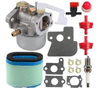 ZAMDOE 698055 Carburador de repuesto para Briggs & Stratton 690152 694203 121602 121607 121612 motores, con juntas de filtro de aire 697029 690610 Filtro de combustible