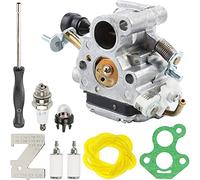 ZAMDOE Carburador para Husqvarna 435 435E 440 440E Motosierra para Jonsered CS2240 CS2240S CS410, reemplaza # C1T-EL41 C1T-EL41A 506450501, con Filtro de Combustible de línea de Combustible de bujía