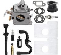 ZAMDOE Carburador para Stihl MS170 MS180 017 018 ms170 ms 180 motosierra reemplaza C1Q-S57 C1Q-S57A C1Q-S57B 11301200603 con filtro de aire Bujía Filtro de combustible Filtro de aceite