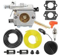 ZAMDOE FS66 WT-45 Carburador para Stihl FS86 FS48 FS52 FS56 FS62 FS81 FS106 Desbrozadora de hilo WT-45-1 WT-45A 4126 120 0610, con junta Bujía Filtro de línea de combustible Tapa de combustible