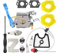 ZAMDOE Kit de carburador C1Q-W37 para Husqvarna 125B 125BX 125BVX 28CC soplador de hojas, reemplaza el carburador # C1Q-W37 590460102 545081811, con kit de línea de combustible 545112101 581798001