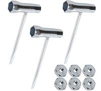 ZAMDOE Llave combinada para Motosierra, Llave Inglesa, Herramienta Mixta, Llave en T, 0.512 in x 0.748 in, Llave extractora de Tuercas para Stihl Motosierra, Sierras, Cadenas, Tuercas (Paquete de 3)