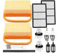 ZAMDOE TS420 Prefiltro de Aire para Stihl TS410 TS420 TS410Z TS420Z TS480i TS500i Sierras de Corte de hormigón Reemplazo de Piezas 4238 141 0300 con bujía Bombilla de cebado Filtro de Combustible