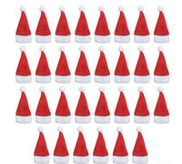 ZAMETTER 30 sombreros pequeños para decoración de Navidad para vajilla y adornos pequeños, tamaño de 6 x 12 cm, diseñado para decoración festiva y uso en fiestas de vacaciones