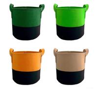 ZAMETTER 4 bolsas de cultivo de papas de fieltro no tejido de doble color de 10 galones con asas resistentes para verduras, hierbas y flores, drenaje óptimo y permeabilidad al aire para balcón, patio