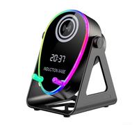 ZAMETTER Altavoz de inducción inalámbrico con sonido estéreo de 360 ° 15 W Soporte de teléfono ajustable de carga inalámbrica rápida para iPhone y otros dispositivos habilitados (negro)