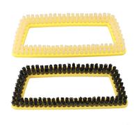ZAMETTER Cabezal de cepillo de cerdas de nailon desmontable de 15,6 x 6 cm para limpiador de vapor Karcher SC1-SC5 Series y CTK1020 accesorio de repuesto resistente al calor (transparente+negro)