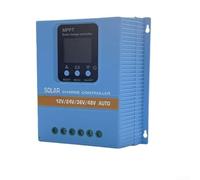 ZAMETTER Controlador solar Reconocimiento automático de voltaje 60A 80A Controlador de carga solar Pantalla LED Retardante de llama Regulador de batería So-lar para RV Home Yate Comunicación (12V24V