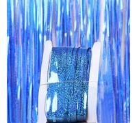 ZAMETTER Cortina de oropel con flecos metálicos de 2 m para puerta o pared, telón de fondo, boda, cumpleaños, aniversario, Navidad, Año Nuevo, San Valentín, carnaval, Ramadán, decoración de fiesta en