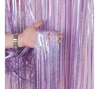 ZAMETTER Cortina de oropel con flecos metálicos de 2 m para puerta o pared, telón de fondo, boda, cumpleaños, aniversario, Navidad, Año Nuevo, San Valentín, carnaval, Ramadán, decoración de fiesta en
