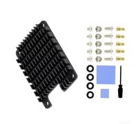 ZAMETTER Disipador de calor de aleación de aluminio para Raspberry Pi CM4 con almohadillas térmicas de silicona negro 55x40x5mm radiador de refrigeración para módulo de computación 4 proyectos