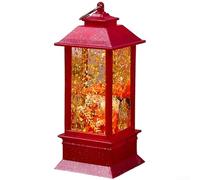ZAMETTER Farol de vela rojo para decoración al aire libre de Año Nuevo chino con base rellena de agua para una exhibición estable de mesa, luz nocturna cálida y suave, símbolo de riqueza, jardín