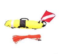 ZAMETTER Flotador de pesca submarina 210D Nylon Diver Down Float Marker Boya profesional para deportes acuáticos buceo, flotador con banda reflectante para buceo, esnórquel, deportes acuáticos