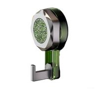 ZAMETTER Gancho giratorio de ventosa de vacío fuerte para perforación sin costuras Montaje en pared giratorio de 360 grados Material ABS Baño Cocina Oficina Almacenamiento Percha Transparente Gris