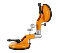 ZAMETTER Herramienta de fijación de huecos de suelo, ajuste de altura ajustable y herramienta de ajuste de espacio de piso con ventosa de vacío fuerte, alineador de losa de goma naranja de 44,5 cm