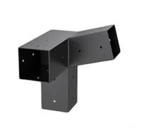 ZAMETTER Juego de soportes de pérgola inclinados para pérgola de techo, juego de soportes de montaje en pared de acero para pérgolas al aire libre, soportes de montaje en pared para postes de madera