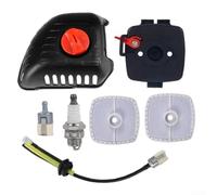 ZAMETTER Kit de ajuste de cubierta de filtro de aire para recortadora de | con pantallas de admisión Pantalla de combustible Spark P-lug palanca de estrangulador e interruptor de parada Arnés de