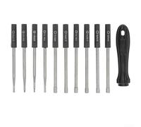 ZAMETTER Kit de herramientas de ajuste de carburador de 10 piezas para Craftsman motor pequeño de 2 ciclos con estriado en D doble D hexagonal Star herramientas en bolsa