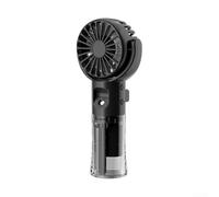 ZAMETTER Mini ventiladores de mano de 4 velocidades, ajustable, ventilador de nebulización de mano, tanque de agua transparente, ventilador de refrigeración de escritorio, portátil, recargable