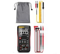 ZAMETTER Multímetro digital 9999 conteos de rango automático True RMS NCV Voltaje Probador de resistencia de corriente con protección de doble fusible detección sin contacto para diagnósticos