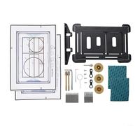 ZAMETTER Placa de empuje invisible con azulejos ocultos, placas de empuje de montaje empotrado oculto, sistema de actuador de placa de empuje de instalación magnética, panel de baño con instalación