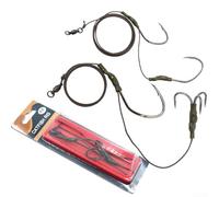 ZAMETTER Plataforma de pesca de bagre de acero al carbono de 100 cm, líder de pesca de doble fondo, líder de pesca de bagre de agua dulce para pesca inferior, cebo de calamar, aparejos terminales de