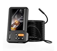 ZAMETTER Probador de mantenimiento industrial, cámara de inspección endoscopio industrial profesional de doble lente endoscopio 1080P cámaras de inspección de boroscopio digital con luz LED para