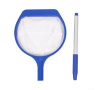 ZAMETTER Red de skimmer de piscina con poste telescópico desmontable de malla fina rastrillo de hojas profundas para vinilo hormigón almohadillas de fibra de vidrio herramienta de limpieza de spa