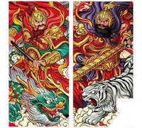 ZAMETTER Símbolo de prosperidad del año nuevo chino, decoración para colgar en la pared con diseño rojo auspicioso e impresión colorida vibrante, póster tradicional de festival para el hogar o boda
