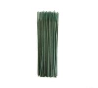 ZAMETTER Tallos de flores artificiales, 100 tallos de soporte floral verde, tallos de alambre floral de plástico, varillas flexibles de soporte para plantas, varillas de alambre flexibles para plantas