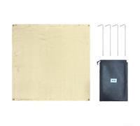 ZAMETTER Tapete aislante para acampar al aire libre, manta de picnic de fibra a prueba de humedad, cubierta de suelo ignífuga, ligera, portátil, con bolsa de almacenamiento y picos de tierra para