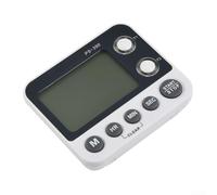 ZAMETTER Temporizador digital de cocina dual de 9,2 x 8 x 2,1 cm, temporizador de cocción triple LCD, cronómetro de cuenta atrás, temporizador de encendido y apagado, alarma fuerte, temporizador de