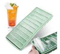 Zamety Molde de silicona para cubitos de hielo con tapa, cubitos de hielo largos de silicona, reutilizable, bandeja para cubitos de hielo, bandeja para bebidas congeladas, whisky y cócteles, 10