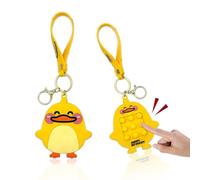 Zamety Pop it Fidget Toy Llavero Amarillo Pato Amarillo Popit Juguete con Llavero Squeeze Pop Bubble Fidget Juguetes Sensoriales para Adultos Juguete Antiestrés y Niños Juguete para Apretar
