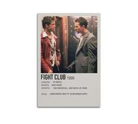 Zamm Póster de cine Fight Club, pintura en lienzo para sala de estar, dormitorio, decoración del hogar, oficina, gimnasio, pintura artística de 30 x 45 cm