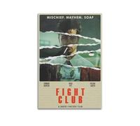 Zamm Póster de cine Fight Club, pintura en lienzo para sala de estar, dormitorio, decoración del hogar, oficina, gimnasio, pintura artística, 40 x 60 cm