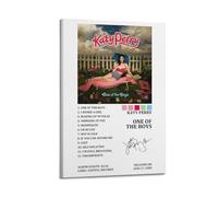 ZaMouss Póster de Katy Perry Album One of The Boys Tracklist en lienzo para decoración de pared, sala de estar, dormitorio, pósteres de 30 x 45 cm, estilo marco