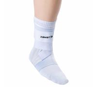 Zamst A1 Tobillera blanca para deportes - Tobillera deportiva transpirable para hombres y mujeres con correas ajustables de tres vas para esguin