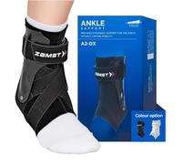 Zamst A2-DX Tobillera Deportiva Negra - Soporte de Tobillo Deportivo Transpirable para Hombres y Mujeres con Estabilizadores de Protección para Esguince de Tobillo de Alto Grado, Izquierda, S